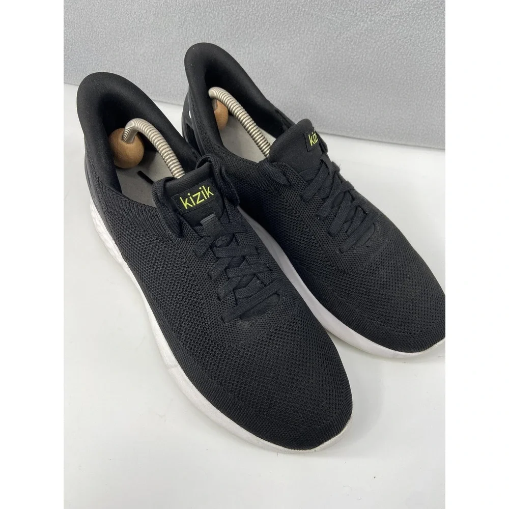 Kizik Shoes Mens 9.5 Black Athens Knit Hands Free Slip On Sneakers Comfort‎ Walk